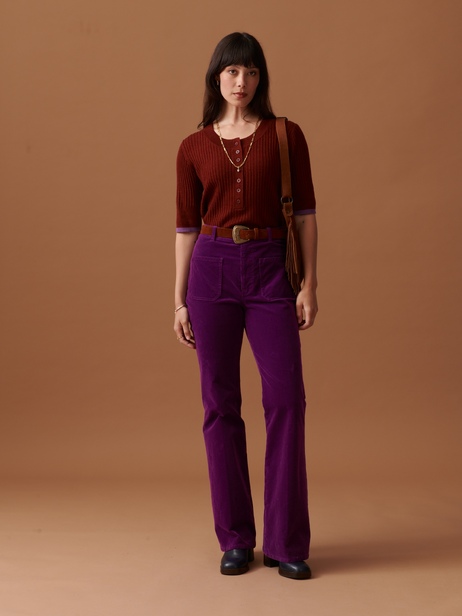 OLIVIO PANTS -  Plum , Ready-to-wear Bensimon