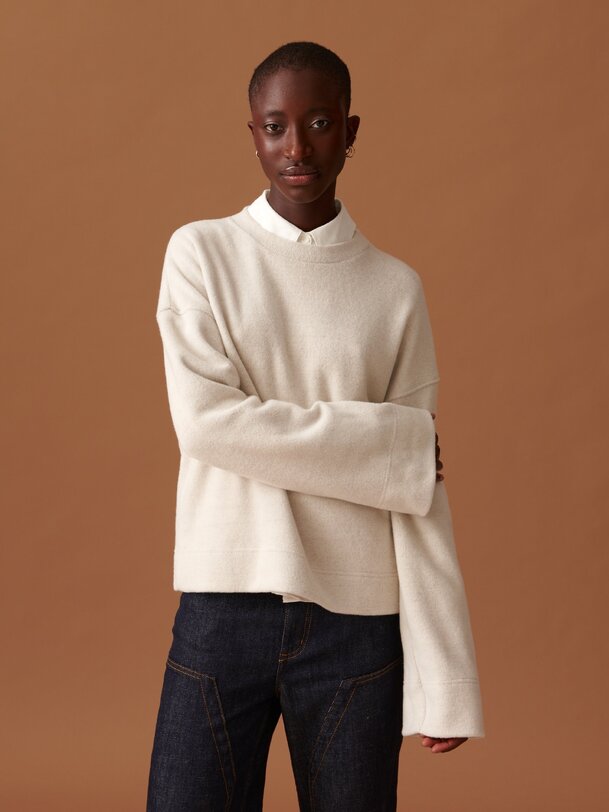ORCHIS SWEATSHIRT -  Ecru , Ready-to-wear Bensimon