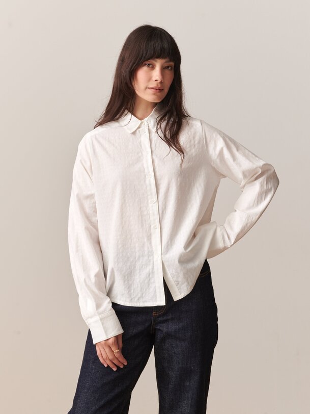 NOEMIE ML SHIRT -  Ecru , Ready-to-wear Bensimon