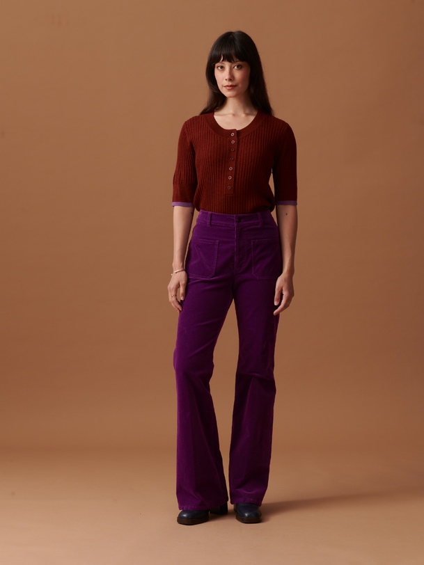 OLIVIO PANTS -  Plum , Ready-to-wear Bensimon