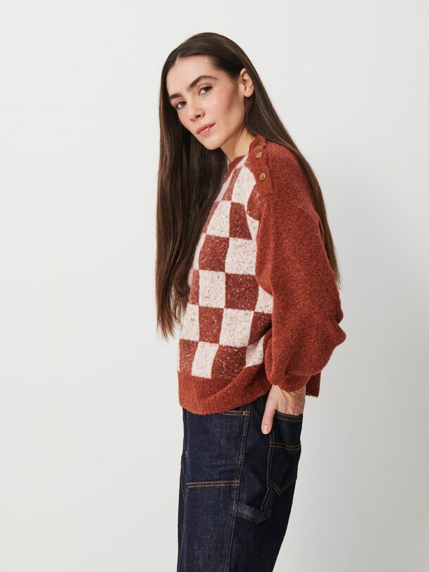 PULL OMRI -  Cognac , Ready-to-wear Bensimon