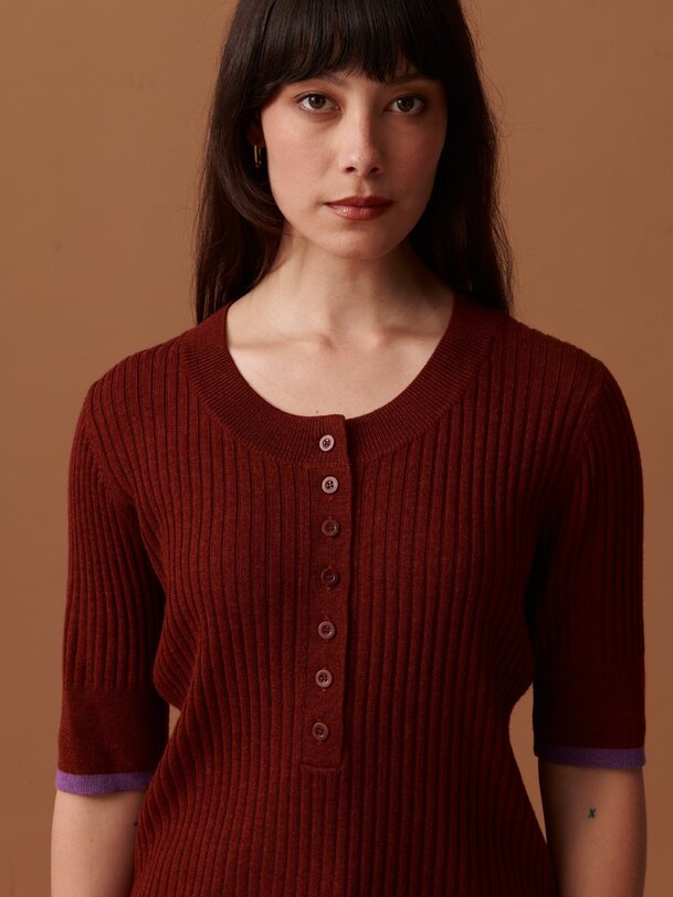 OREN SWEATER -  Cognac , Ready-to-wear Bensimon