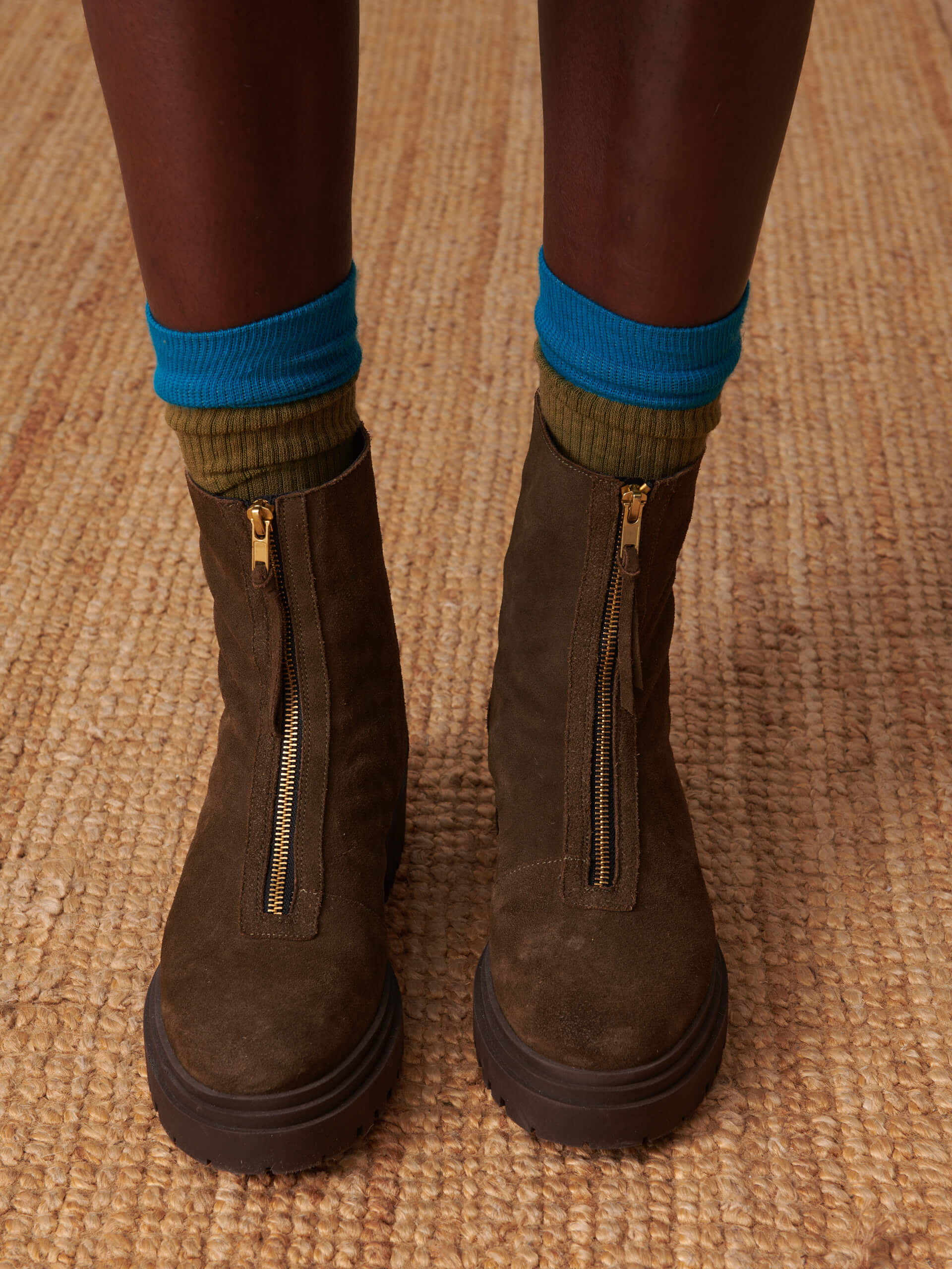 Women's zipped Chelsea boots - Military , Tennis & Shoes Bensimon