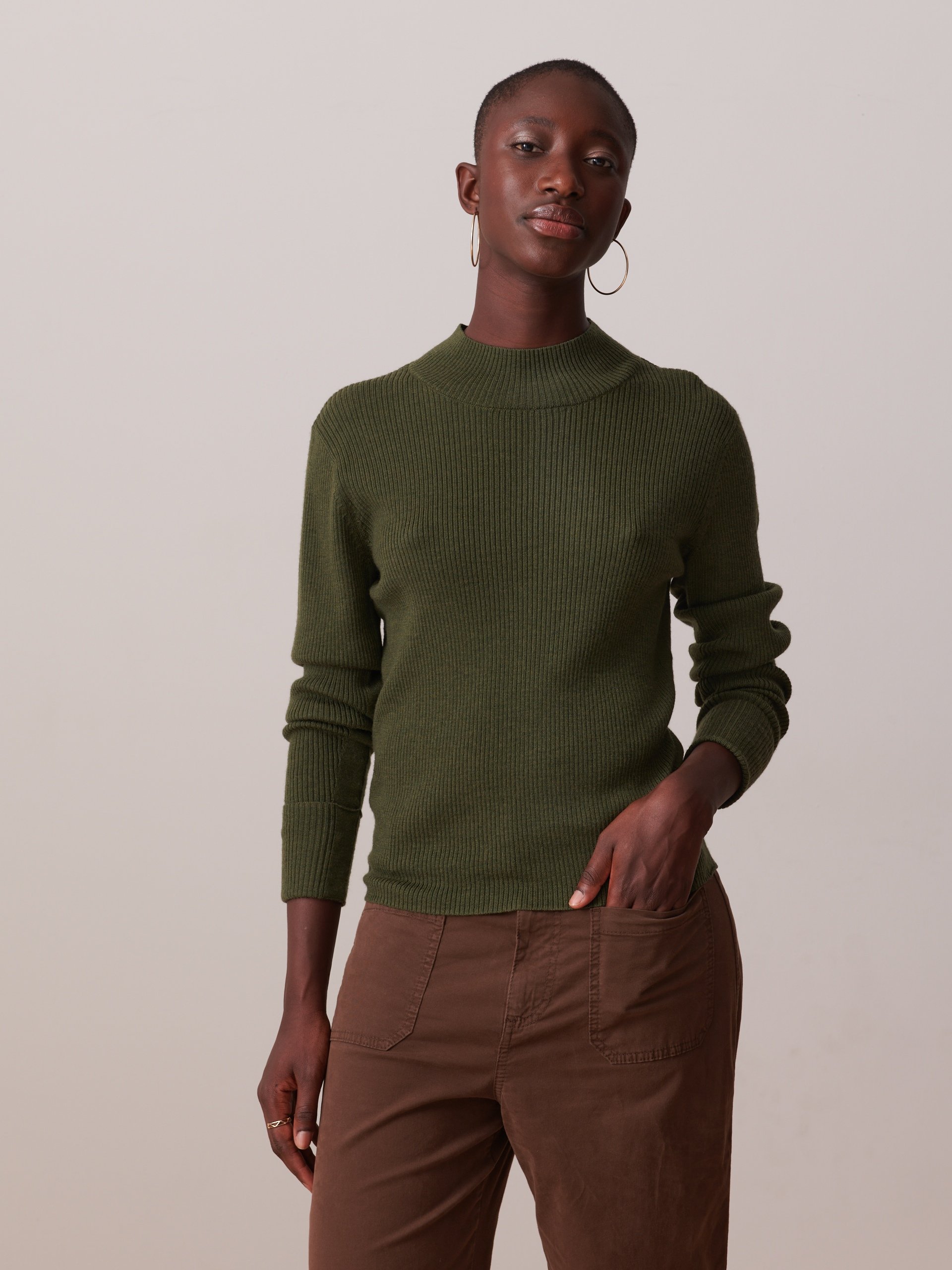 OLIN SWEATER -  Military , Ready-to-wear Bensimon