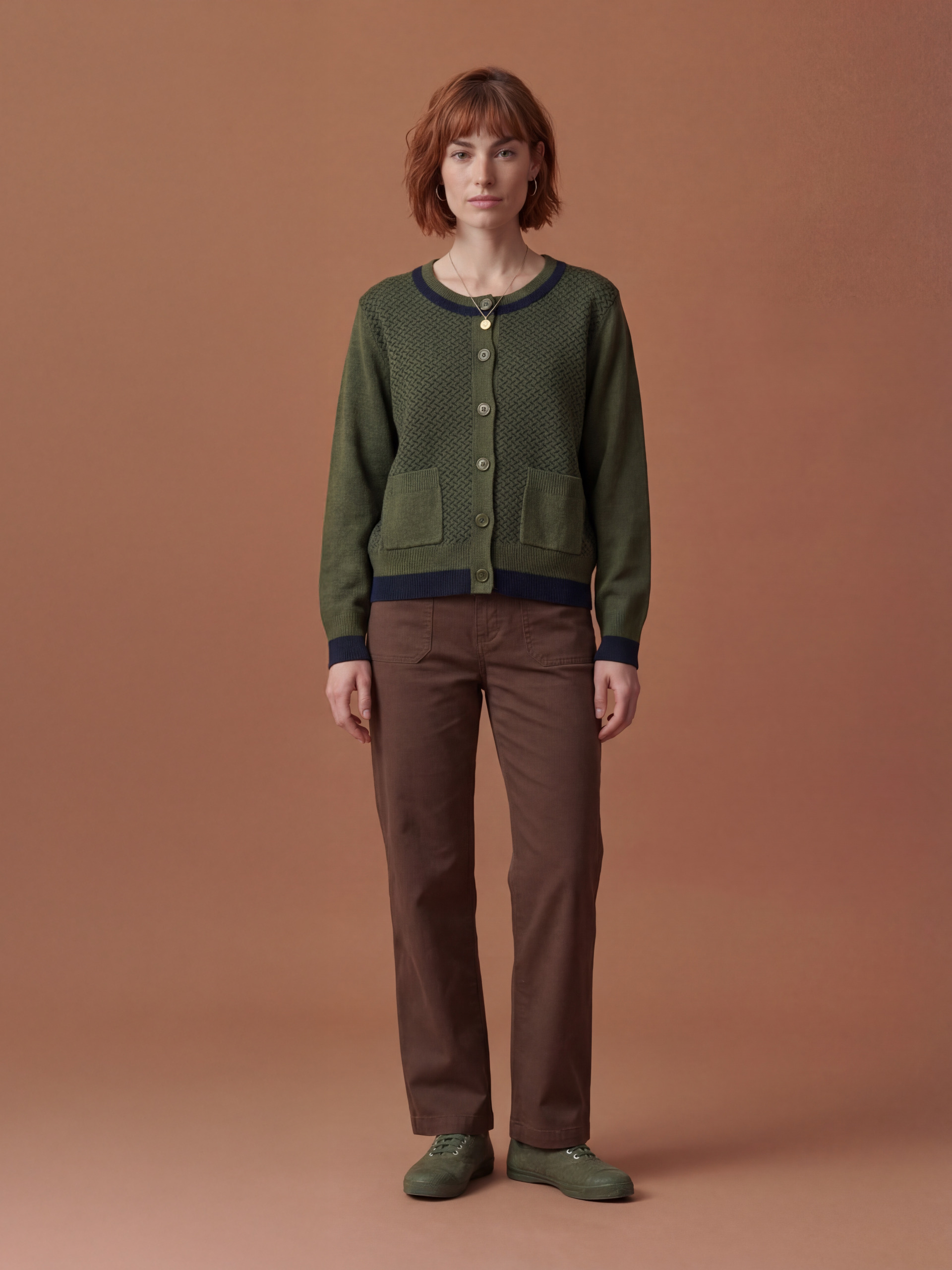 JAMIE CARDIGAN -  Military , Ready-to-wear Bensimon