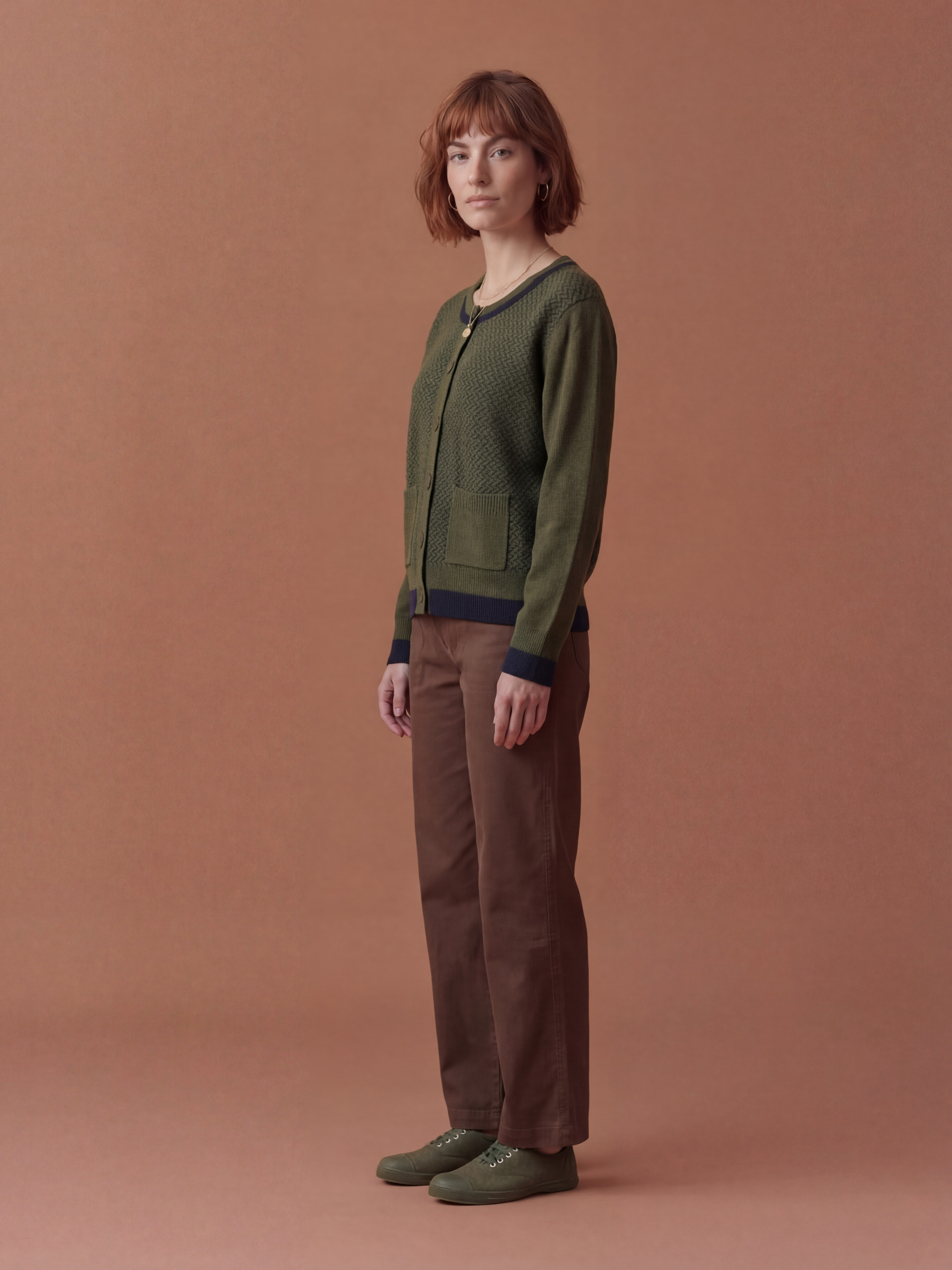 JAMIE CARDIGAN -  Military , Ready-to-wear Bensimon