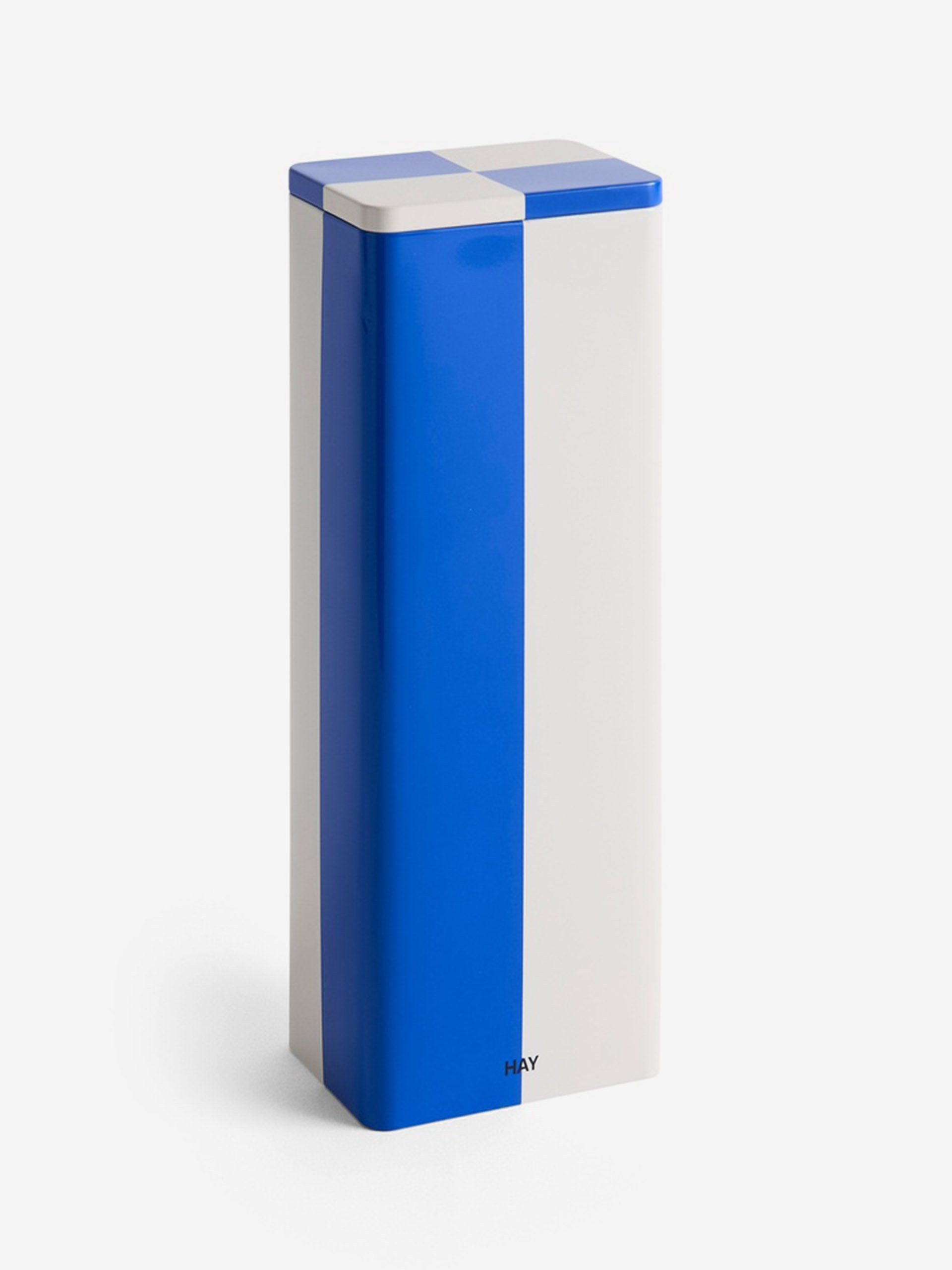 BOITE EN METAL SLIM BLEU/BLANC - HAY - Blue , Home design Bensimon