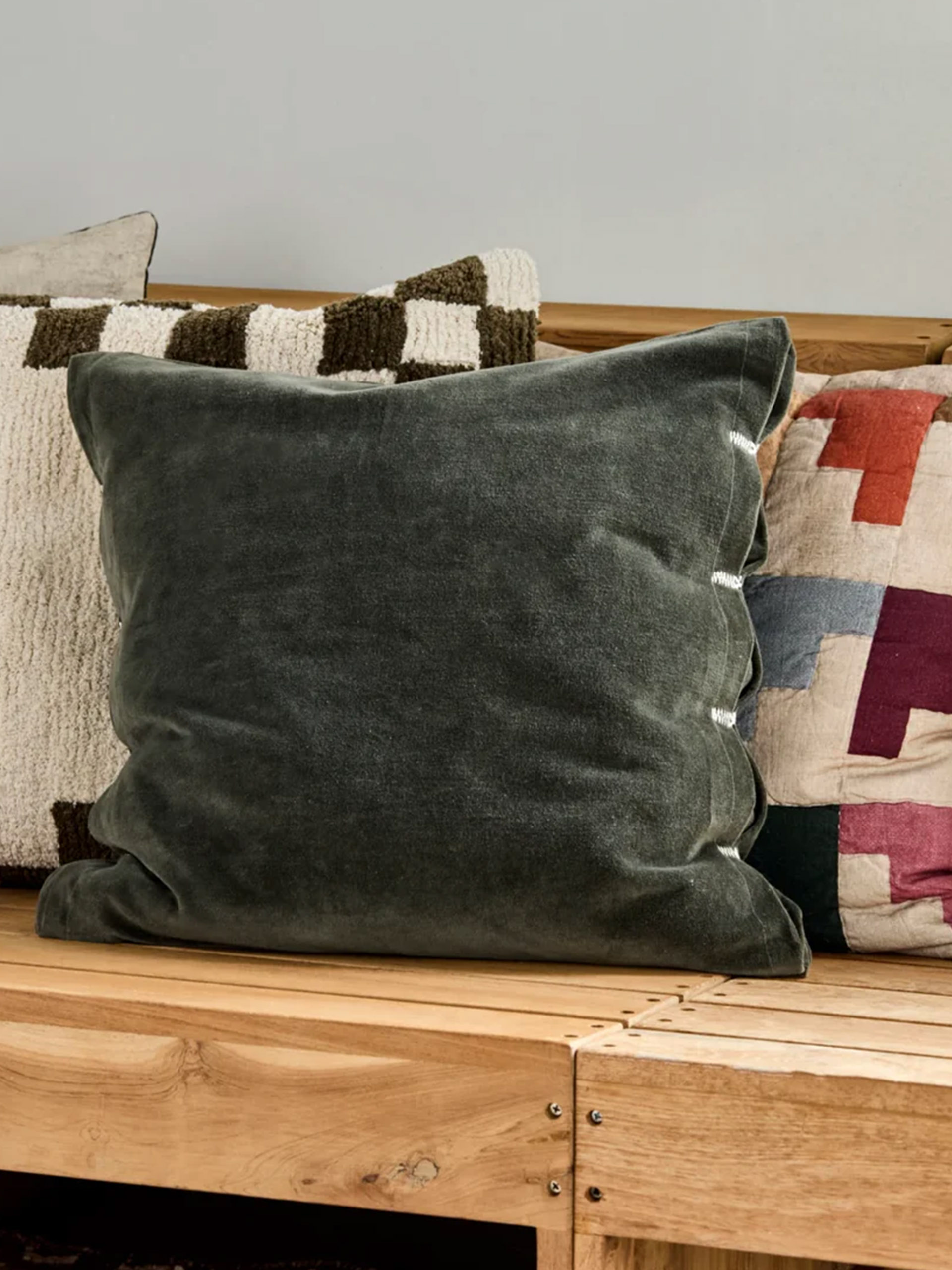 COUSSIN HD VELVET VERT & INTERIEUR - HOUSE DOCTOR - Green , Home design Bensimon