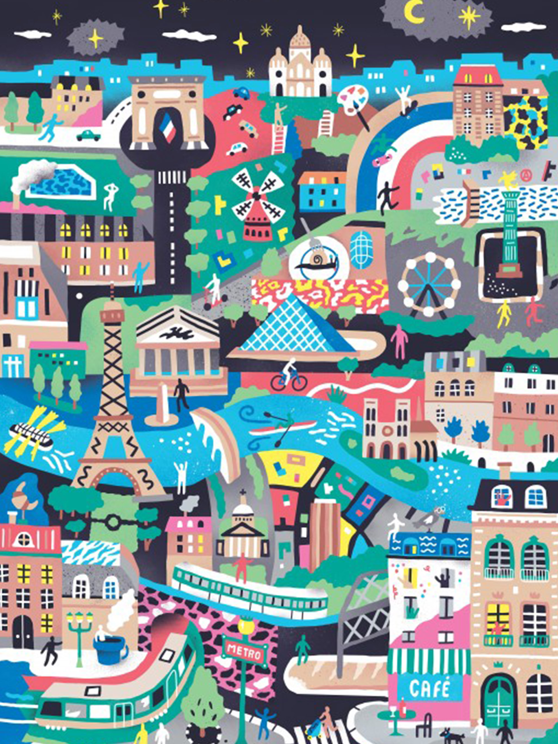 PUZZLE MONUMENTS DE PARIS 1000 PIECES - PIECE & LOVE -  Multicolored , Home design Bensimon