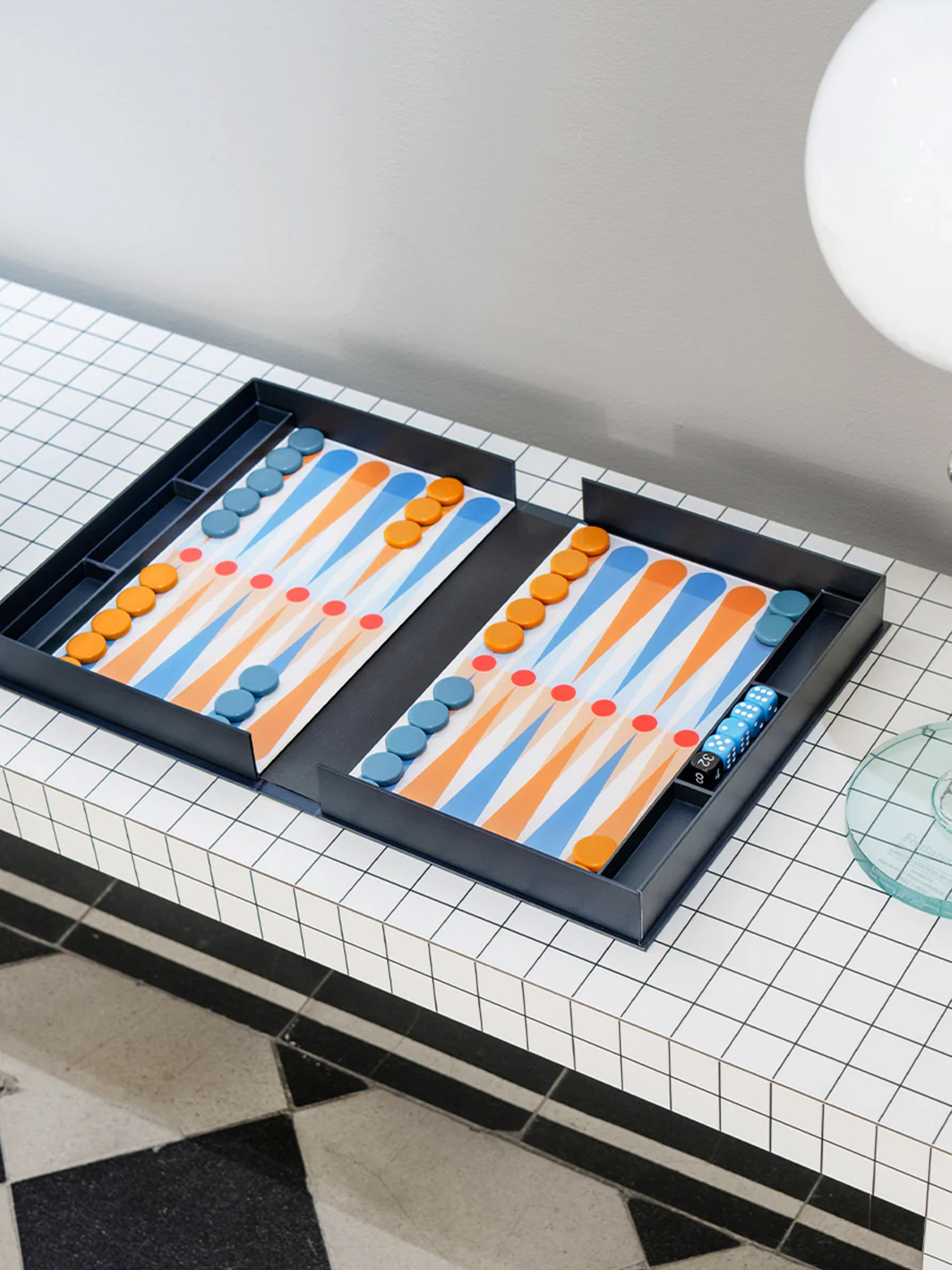 ART OF BACKGAMMON - PRINTWORK -  Orange , Home design Bensimon