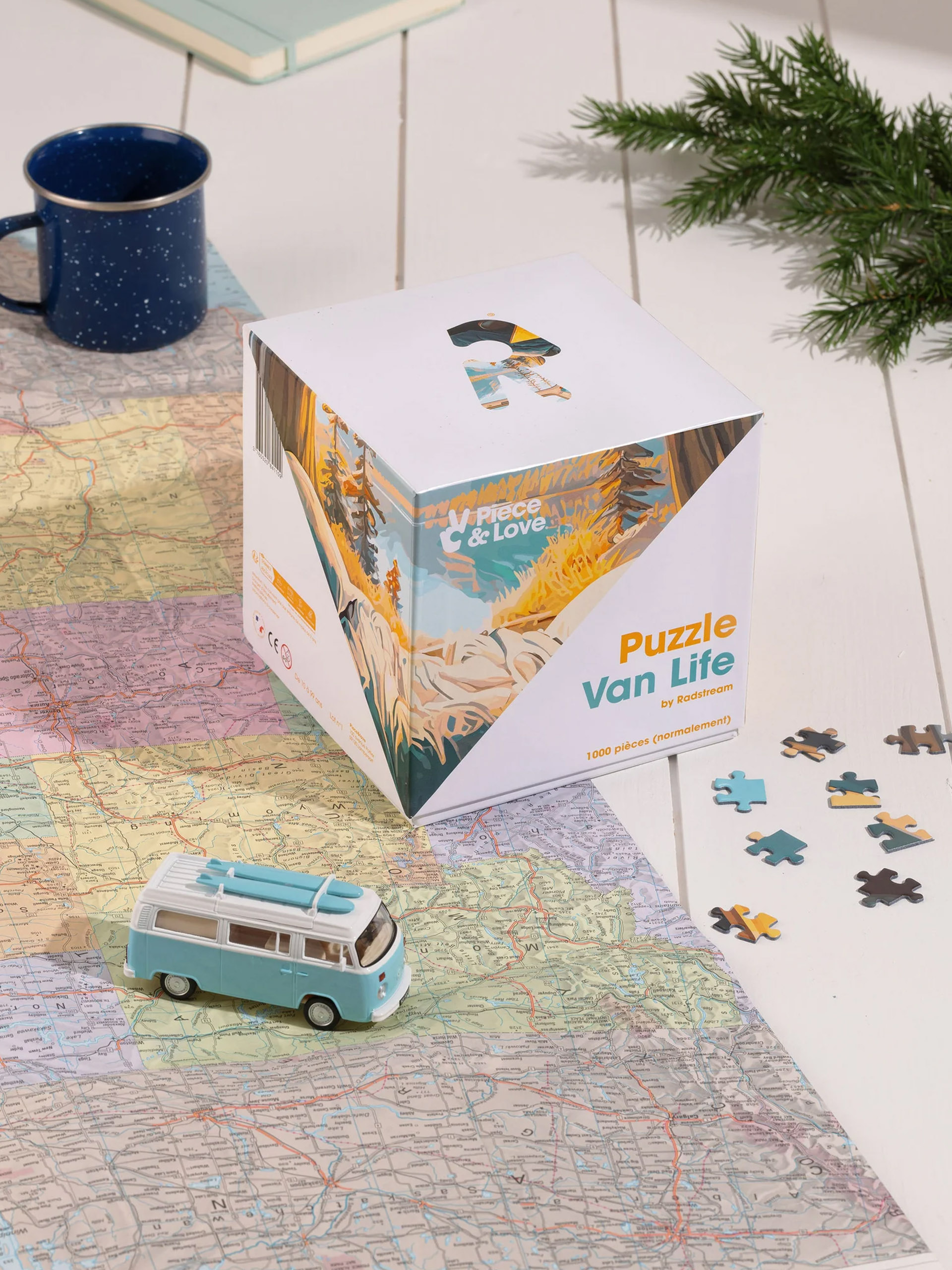 PUZZLE VAN LIFE 1000 PIECES - PIECE & LOVE -  Multicolored , Home design Bensimon