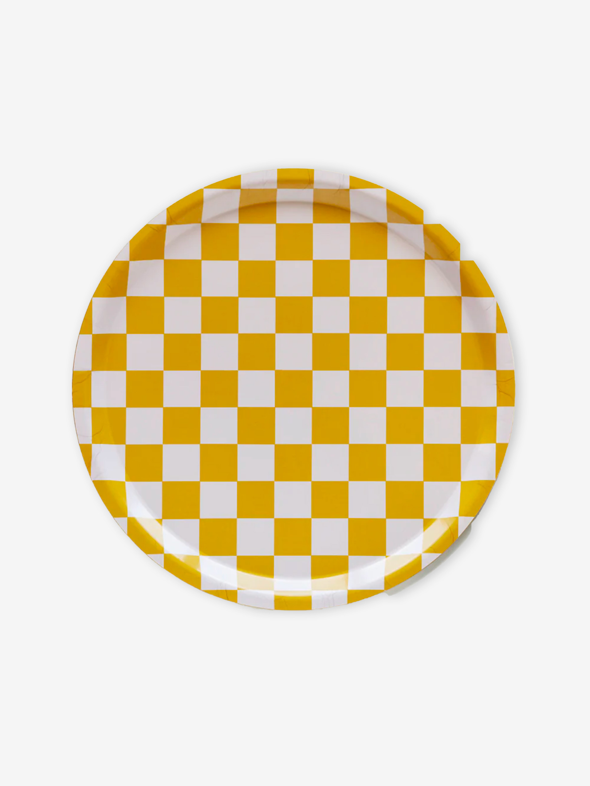 PLATEAU ROND VICHY - BLU KAT - Mustard , Home design Bensimon