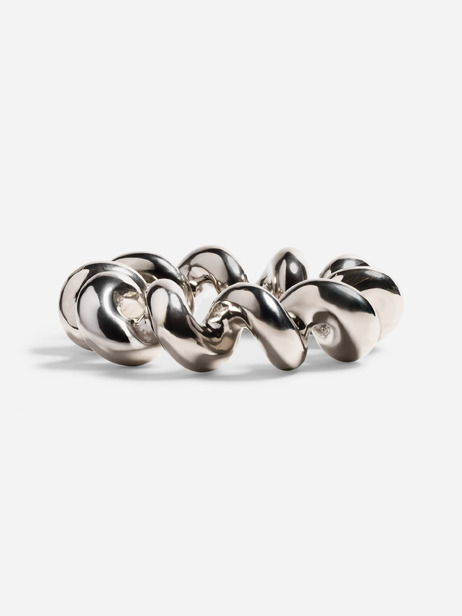Dessous de plat Twist silver - &KLEVERING -  Chrome , Home design Bensimon