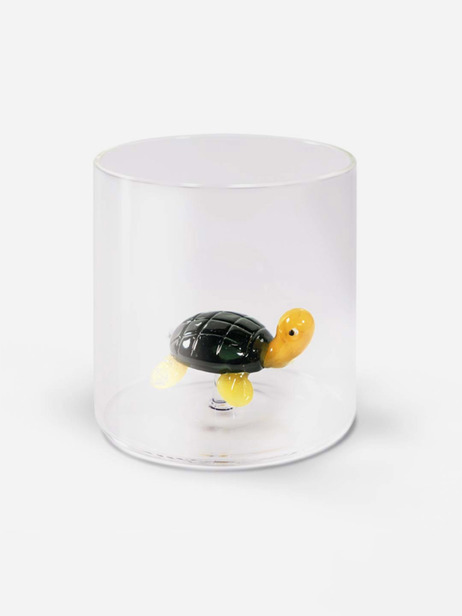 VERRE FIGURINE TORTUE - WD LIFESTYLE -  Green , Home design Bensimon