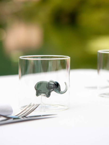 VERRE FIGURINE ELEPHANT - WD LIFESTYLE -  Grey , Home design Bensimon