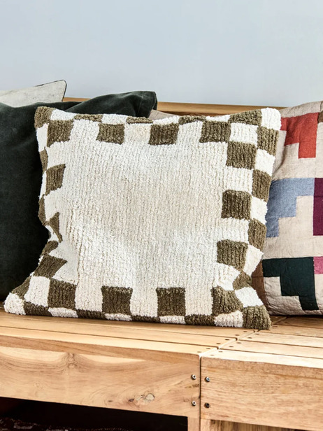 COUSSIN HD CHESS VERT/ECRU & INTERIEUR - HOUSE DOCTOR -  Tiles , Home design Bensimon