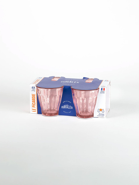 LOT DE 6 VERRES PICARDIE 25CL - DURALEX -  Light rose , Home design Bensimon