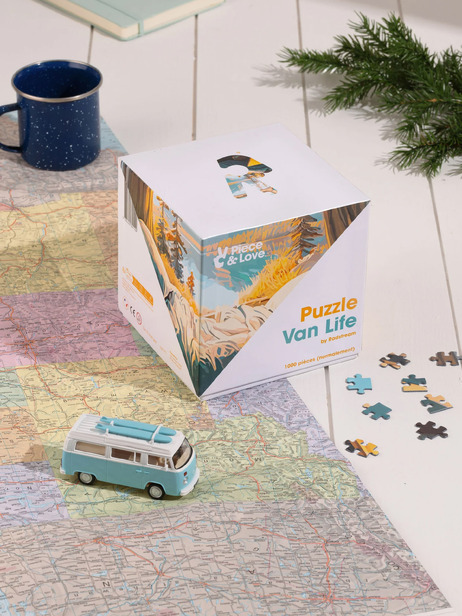 PUZZLE VAN LIFE 1000 PIECES - PIECE & LOVE -  Multicolored , Home design Bensimon