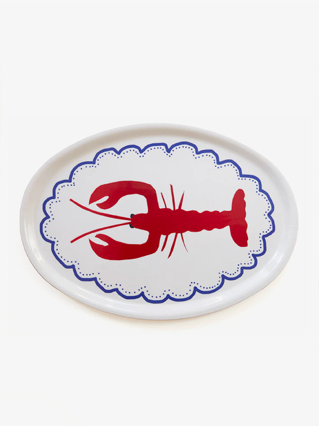 PLATEAU OVAL HOMARD - BLU KAT -  White , Home design Bensimon