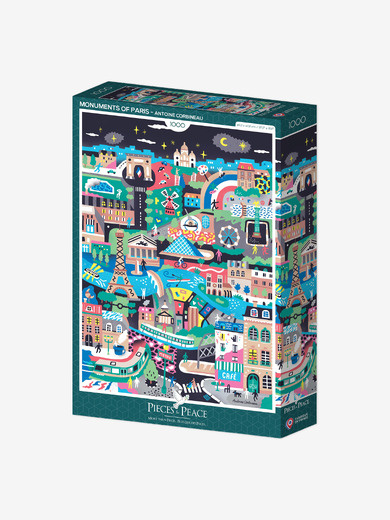 PUZZLE MONUMENTS DE PARIS 1000 PIECES - PIECE & LOVE -  Multicolored , Home design Bensimon