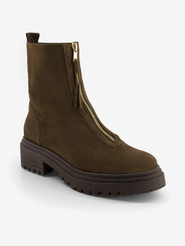 Women's zipped Chelsea boots - Military , Tennis & Shoes Bensimon