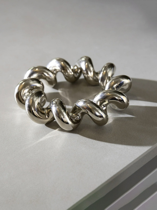 Dessous de plat Twist silver - &KLEVERING - Chrome , Home design Bensimon