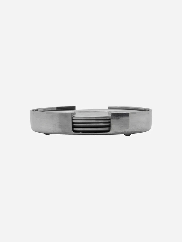 4 COASTERS CHROME - HOUSE DOCTOR -  Chrome , Home design Bensimon