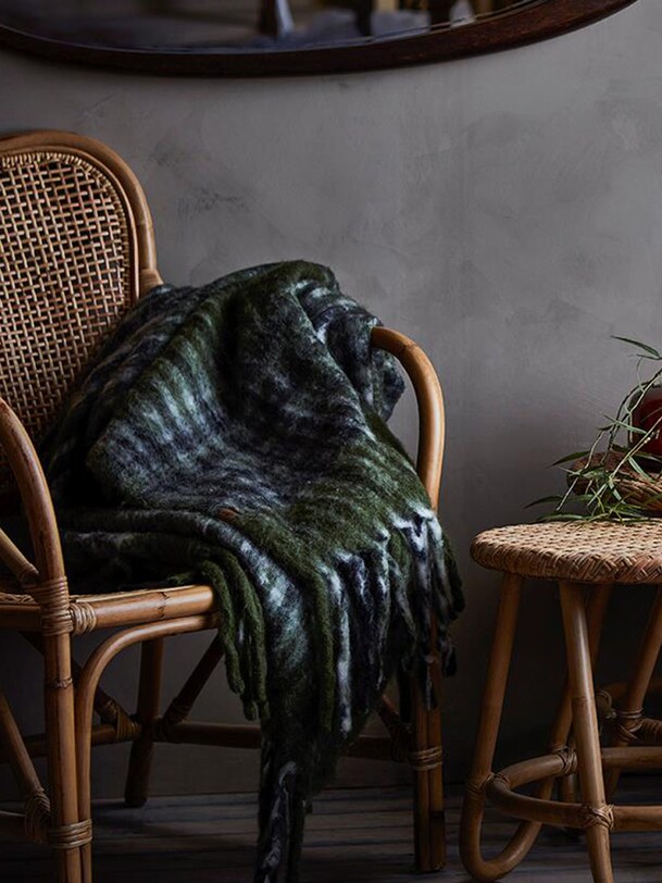 PLAID FRASSE 160X130 - AFFARI OF SWEDEN -  Green , Home design Bensimon