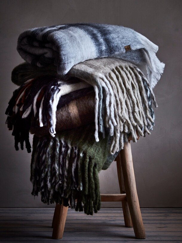 PLAID FRASSE 160X130 - AFFARI OF SWEDEN -  Green , Home design Bensimon