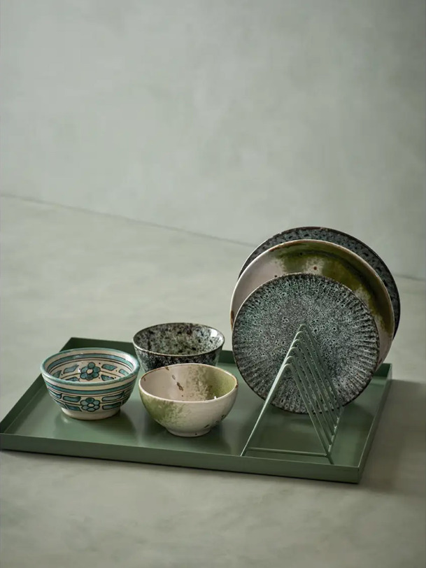 ASSIETTE STONEWARE T.S - MME STOLTZ - Blue , Home design Bensimon