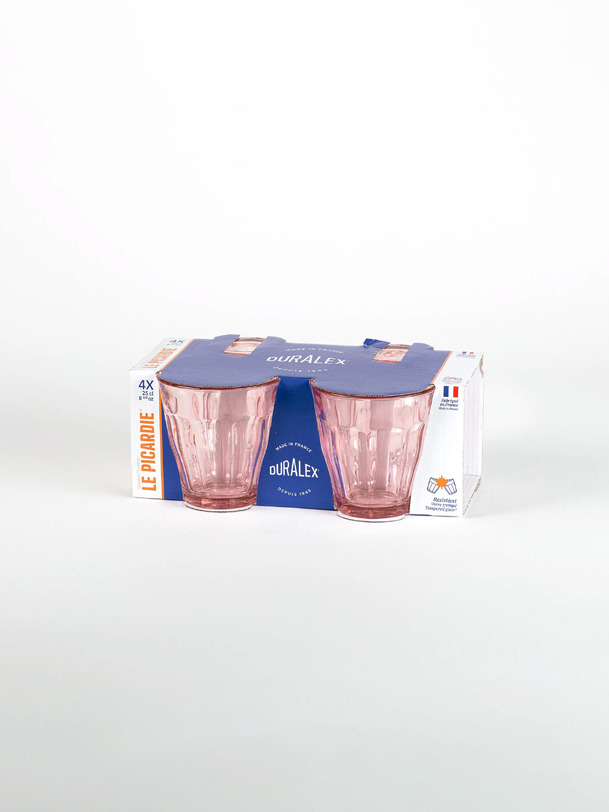 LOT DE 6 VERRES PICARDIE 25CL - DURALEX -  Light rose , Home design Bensimon