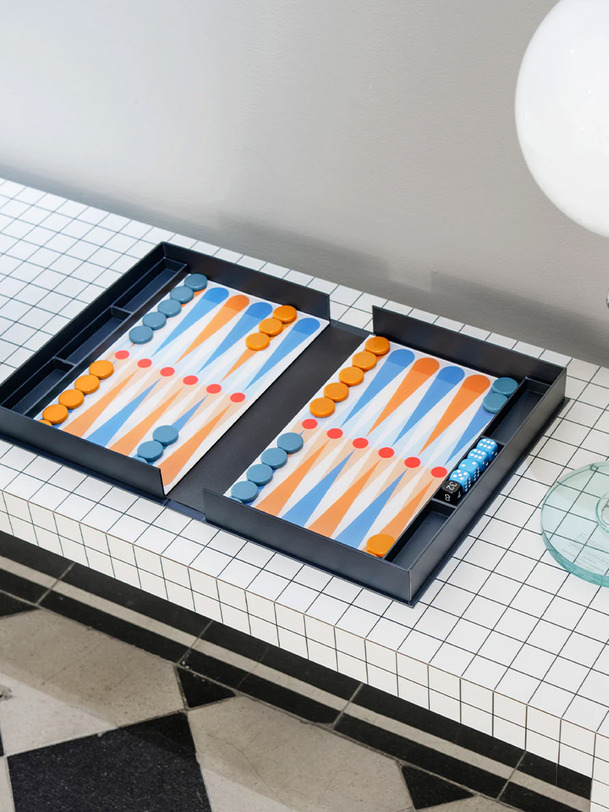 ART OF BACKGAMMON - PRINTWORK -  Orange , Home design Bensimon