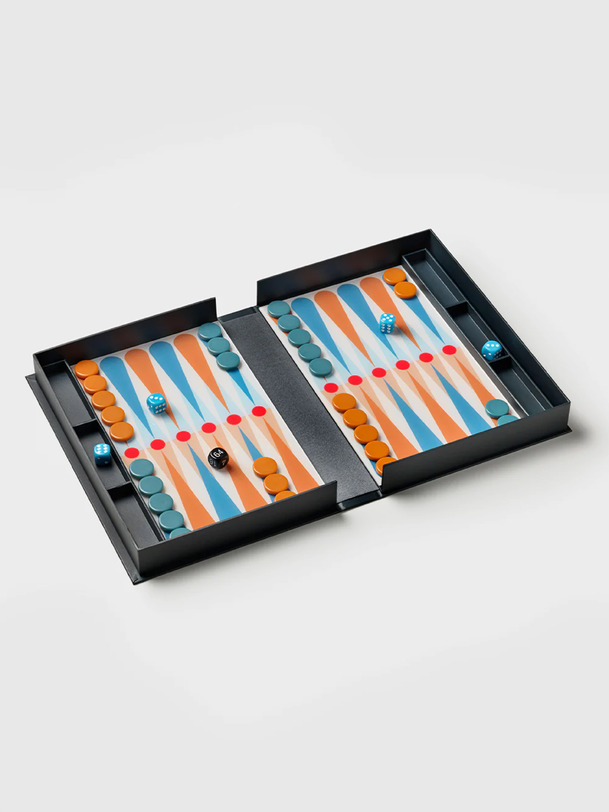 ART OF BACKGAMMON - PRINTWORK -  Orange , Home design Bensimon