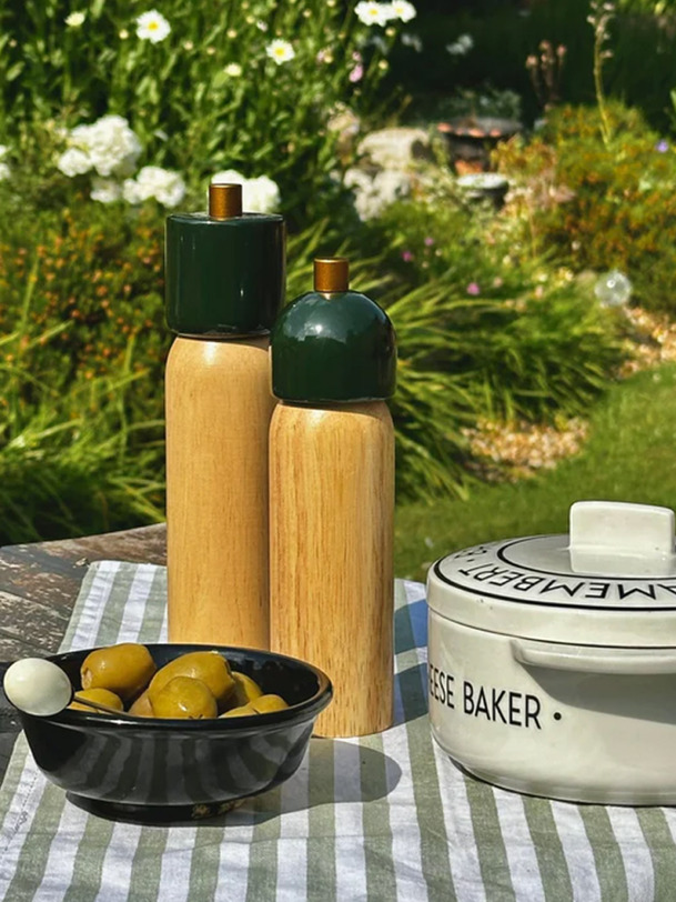 Salt & Pepper Grinder | Green & Gold T.M - THE ECLECTIC LIFESTYLE - Green , Home design Bensimon