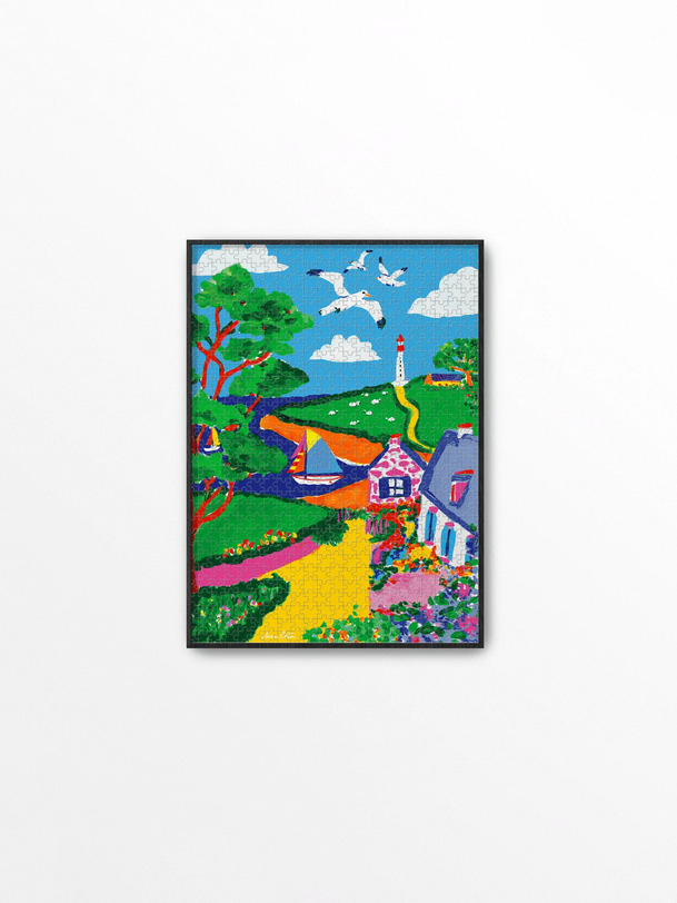 PUZZLE BZH 1000 PIECES - PIECE & LOVE - Multicolored , Home design Bensimon