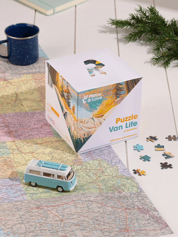 PUZZLE VAN LIFE 1000 PIECES - PIECE & LOVE -  Multicolored , Home design Bensimon