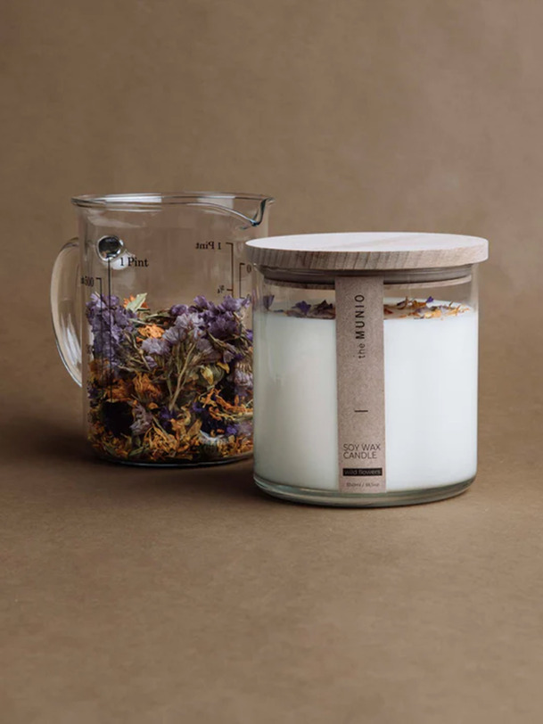 BOUGIE WILD FLOWERS 550ml - THE MUNIO - White , Home design Bensimon
