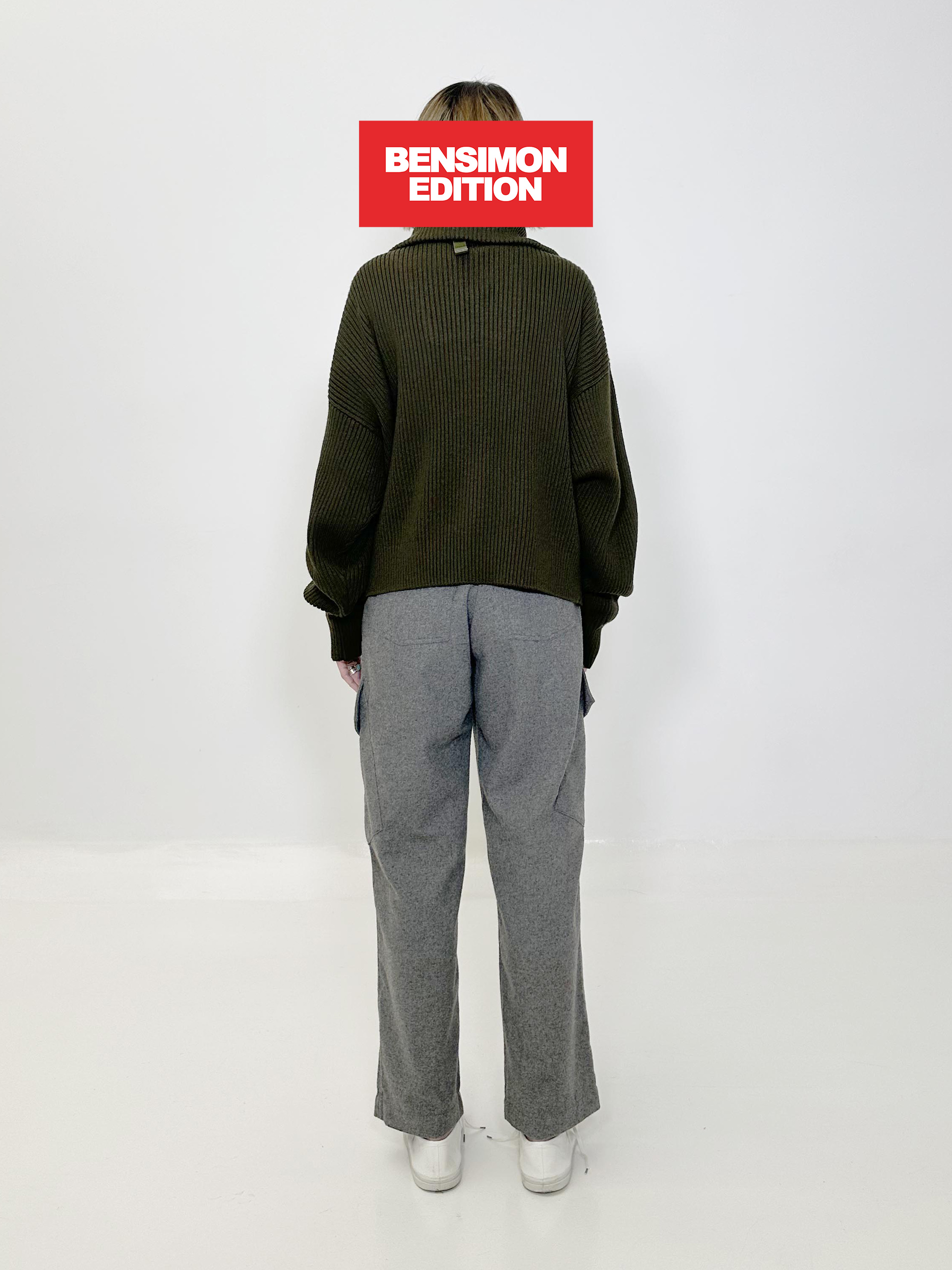 PULL GREGO BENSIMON EDITION -  Khaki , Ready-to-wear Bensimon