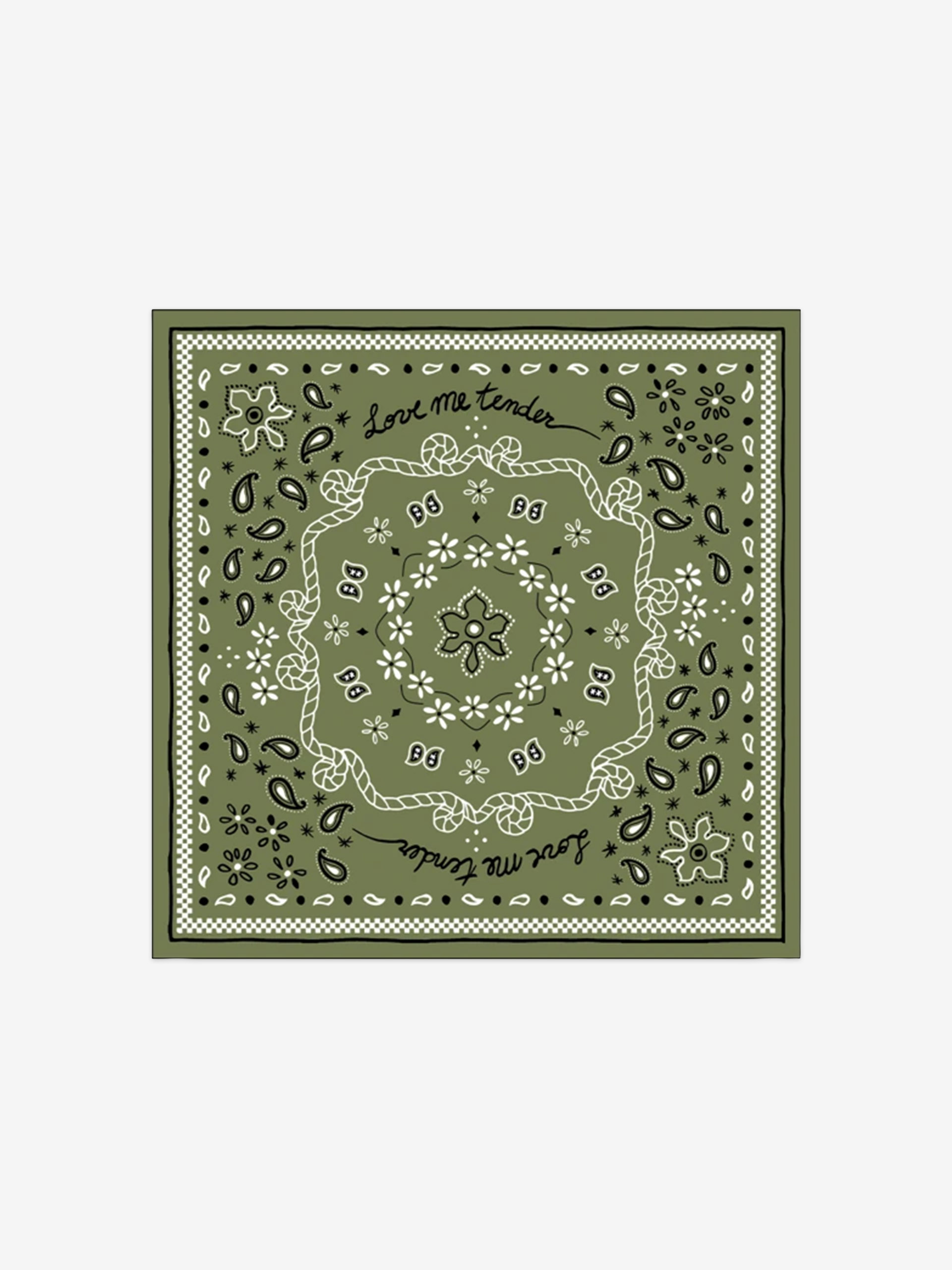 SERVIETTE PAPIER BANDANA - OPJET - Khaki , Home design Bensimon