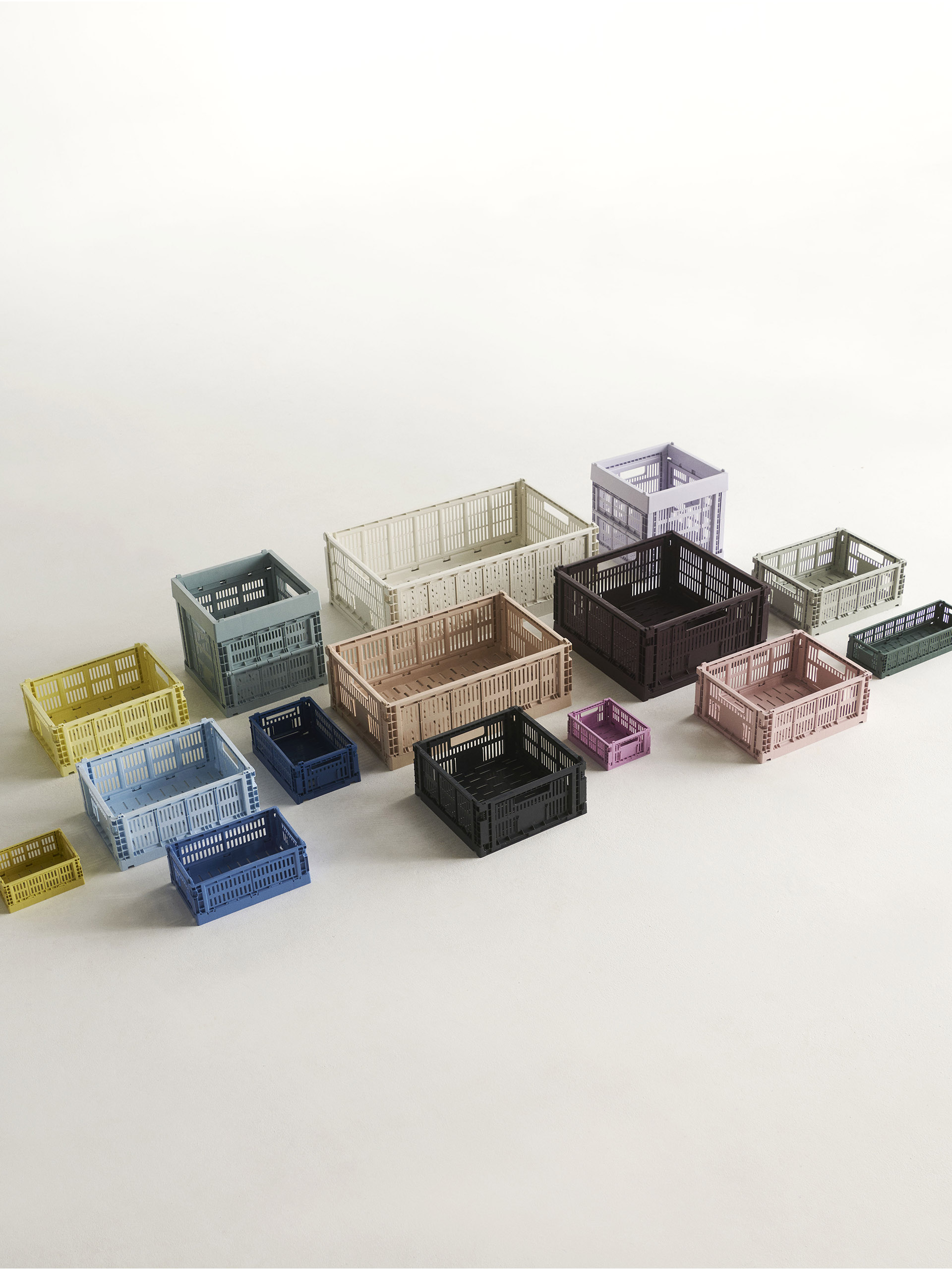 SET DE 2 MINI CAISSES CRATE WARM GREY - HAY - Grey , Home design Bensimon