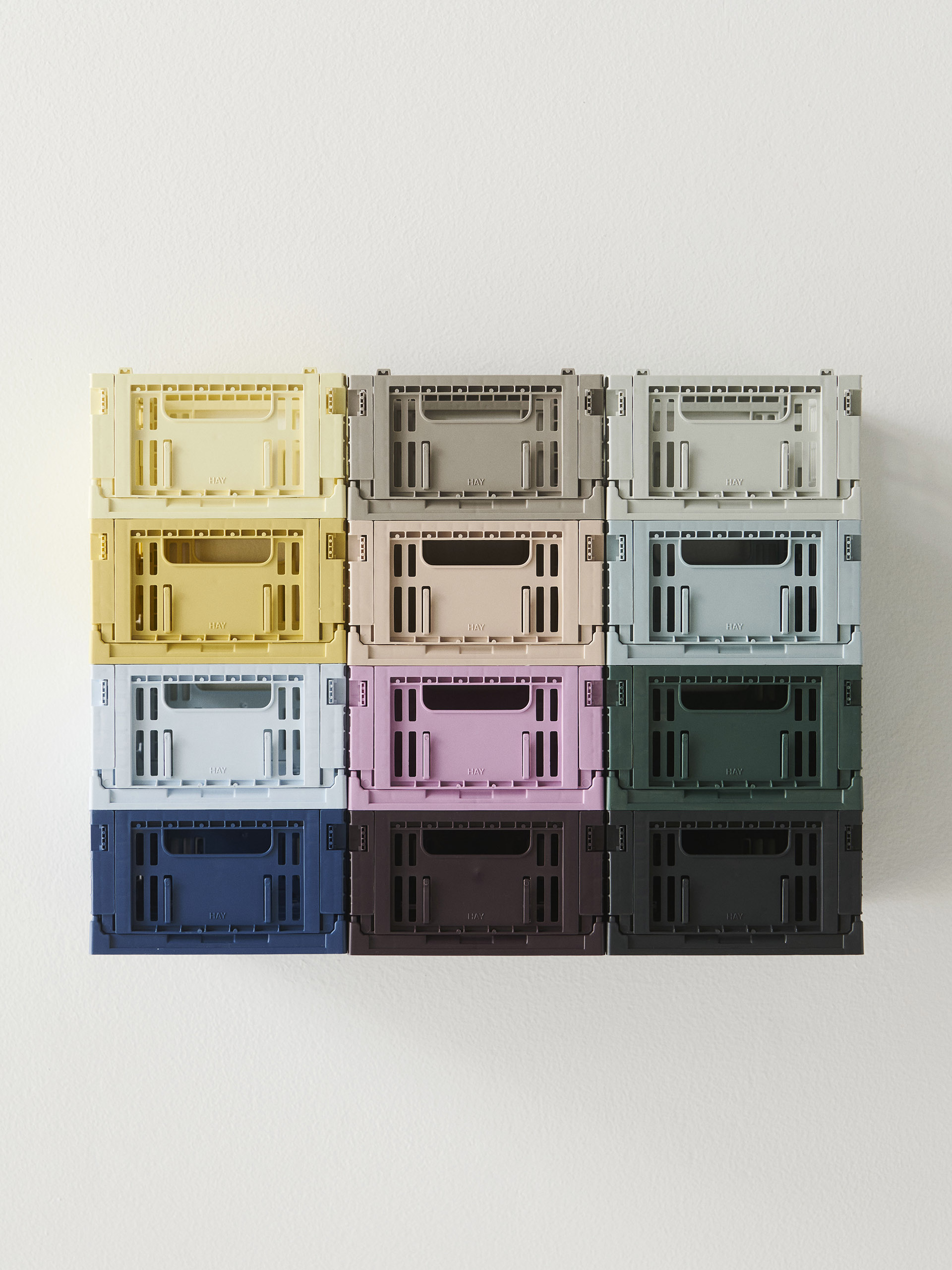 SET DE 2 MINI CAISSES CRATE WARM GREY - HAY - Grey , Home design Bensimon