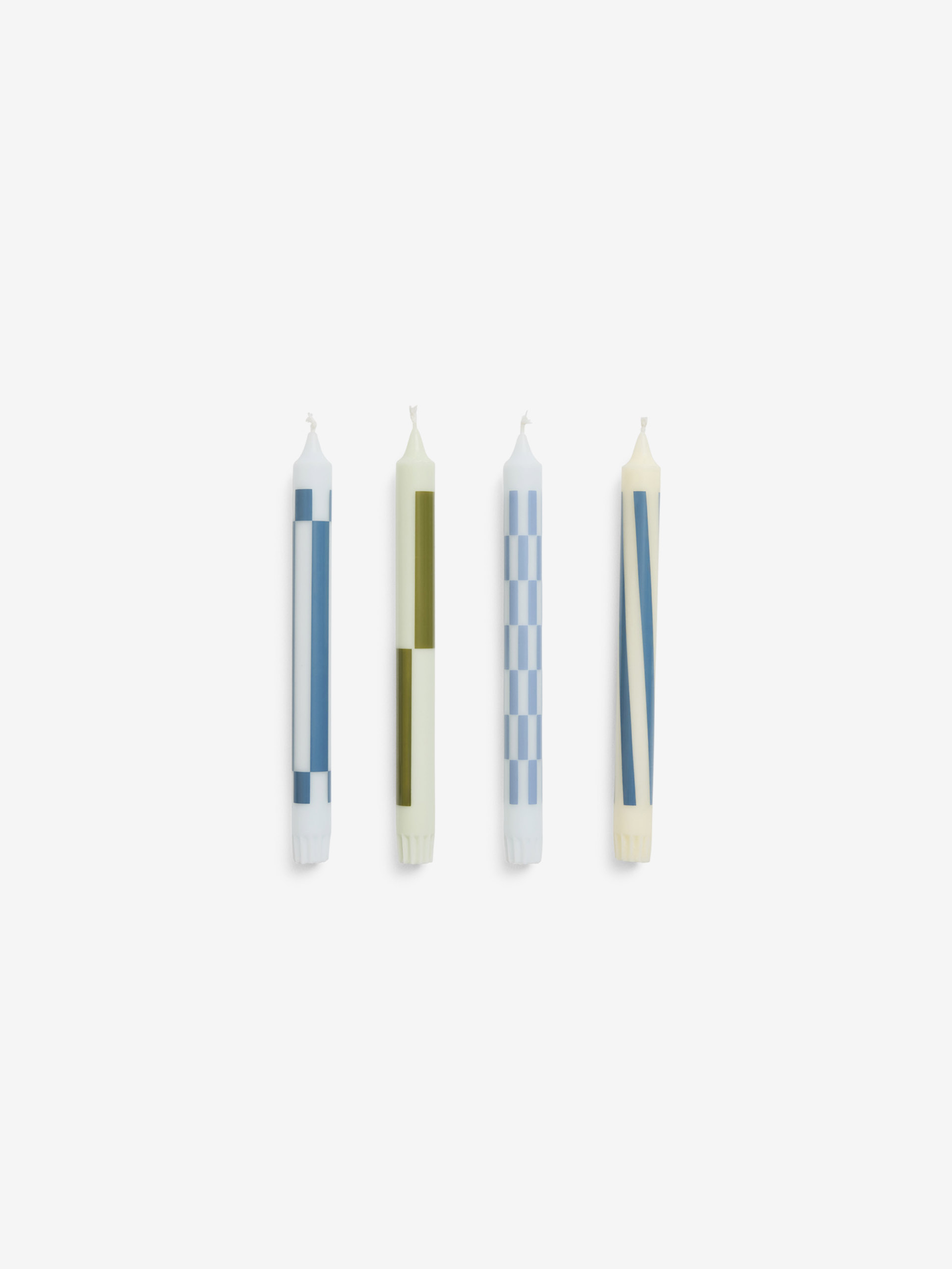 SET DE 4 BOUGIES VERT & BLEU - HAY -  Multicolored , Home design Bensimon