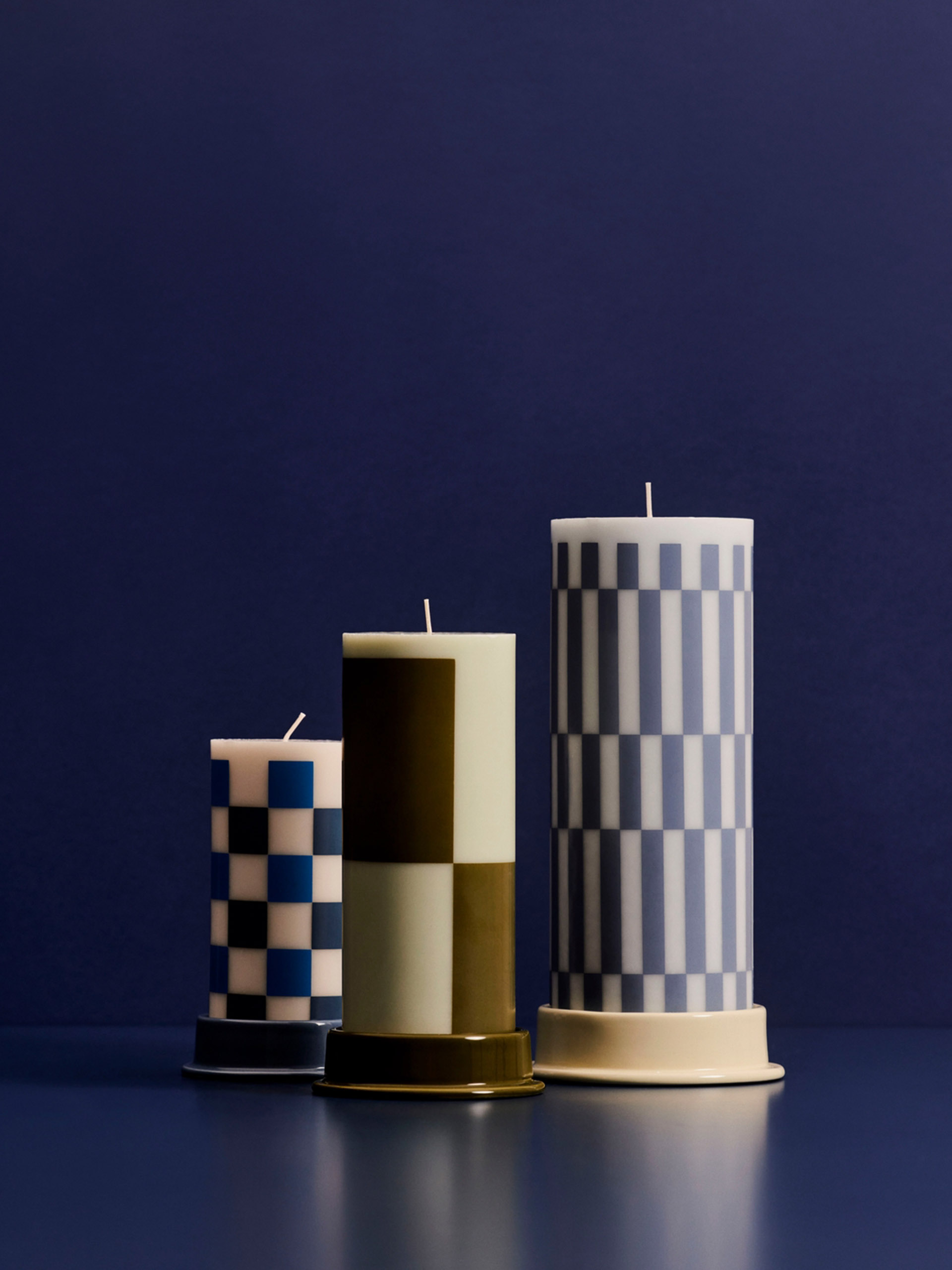 COLUMN CANDLE ANTHRACITE T.M - HAY -  Anthracite , Home design Bensimon