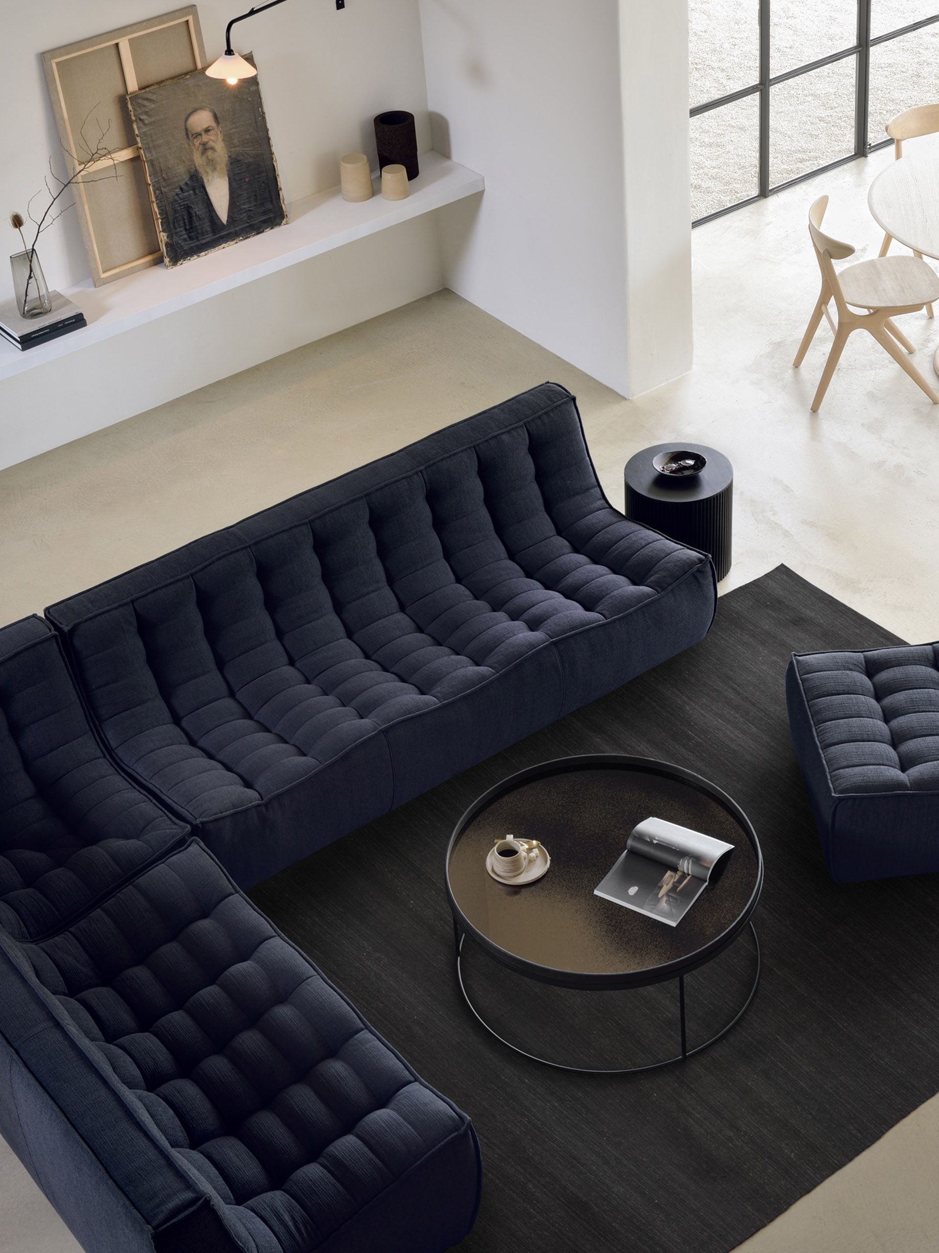CANAPE N701 JACQUES DENEEF - ETHNICRAFT - Graphite , Home design Bensimon