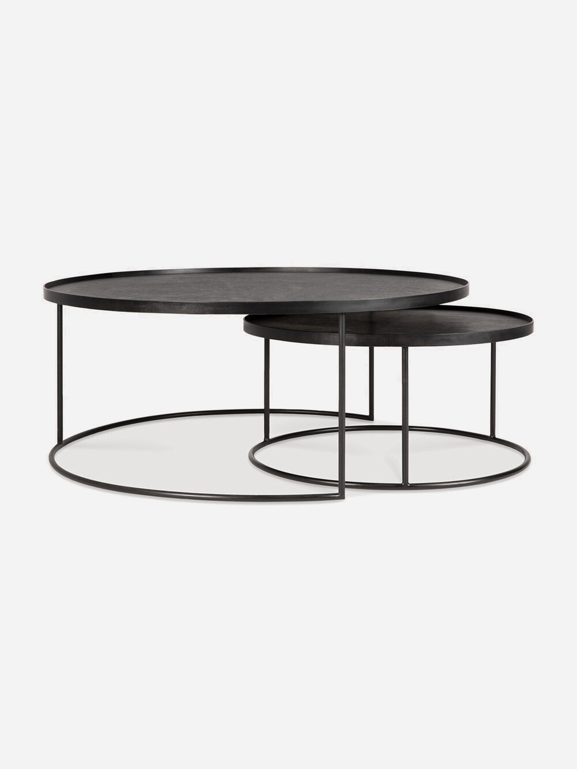 SET TABLES BASSES - ETHNICRAFT - Black , Home design Bensimon