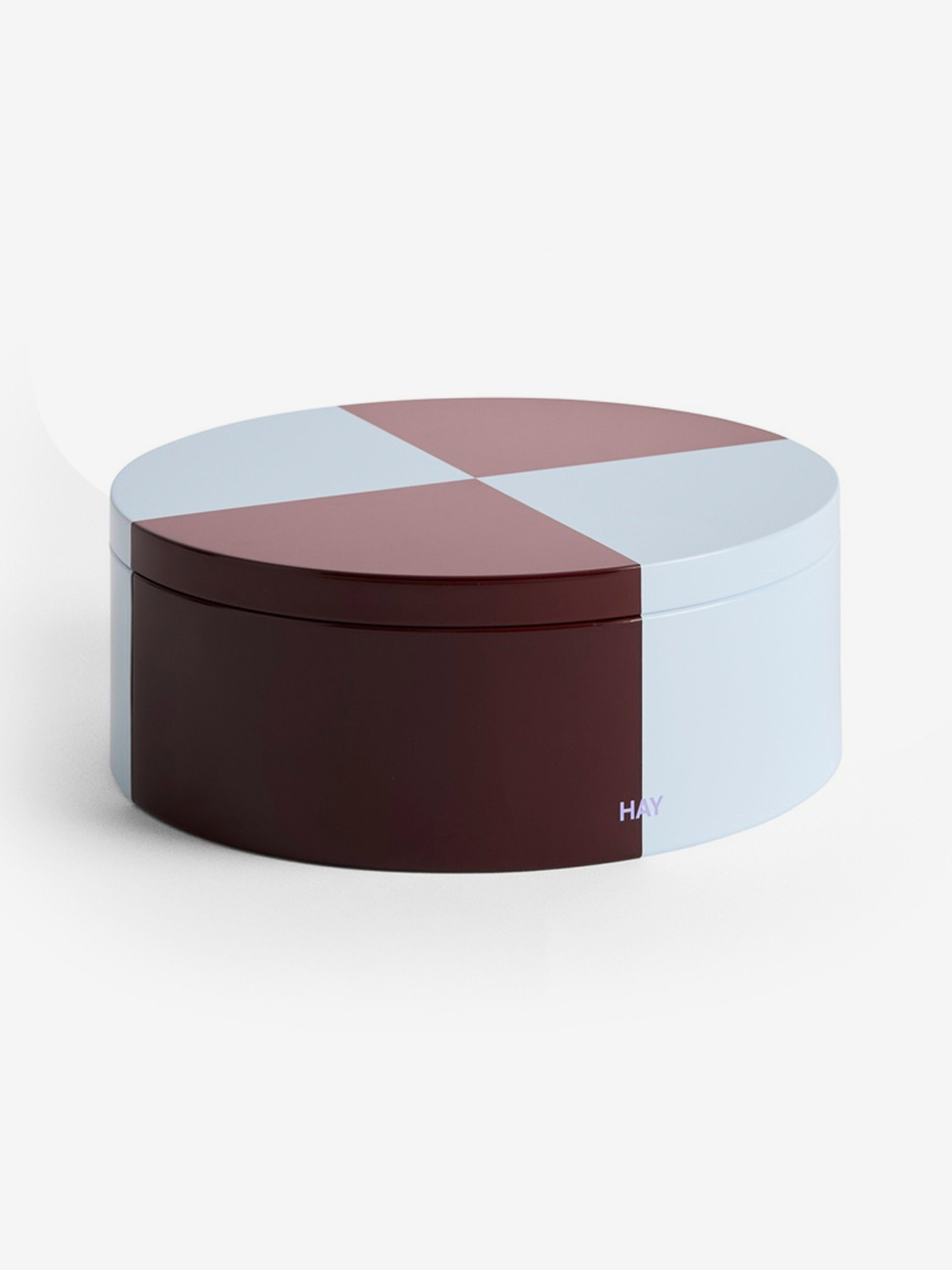 BOITE EN METAL RONDE BORDEAUX/CIEL - HAY - Bordeaux , Home design Bensimon