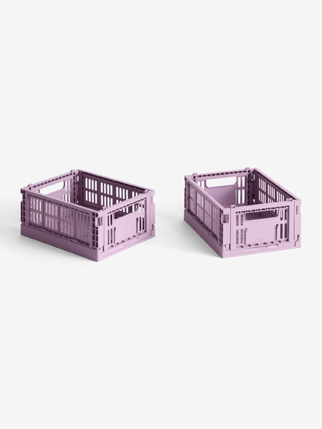 SET DE 2 MINI CAISSES CRATE - HAY -  Pink , Home design Bensimon