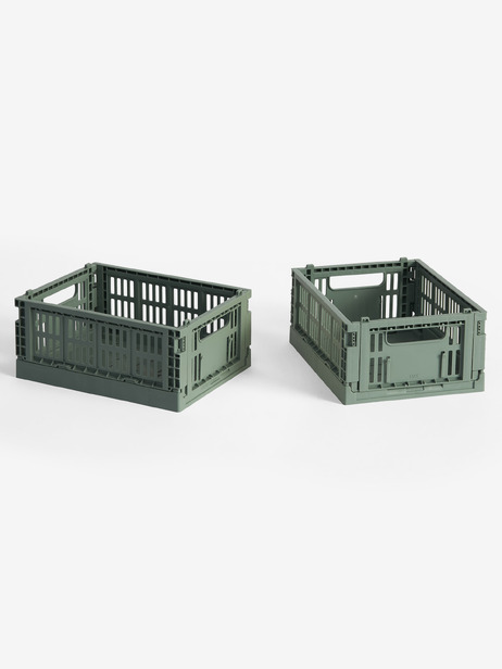 SET DE 2 MINI CAISSES CRATE SAUGE - HAY -  Sage , Home design Bensimon