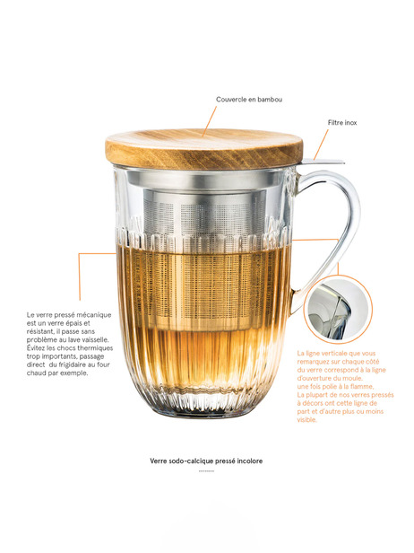 Tisani&egrave;re couvercle bois - LA ROCHERE -  Transparent , Home design Bensimon