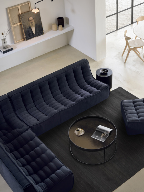 CANAPE N701 JACQUES DENEEF - ETHNICRAFT -  Graphite , Home design Bensimon